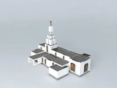 LDS. Temple Accra Ghana Templo Mormon, 117 operating temple. Free 3D model