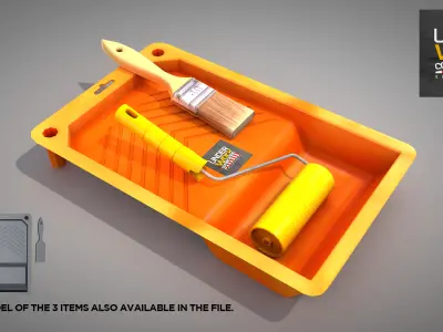 Construction - Plastic Painting Tray 3D model