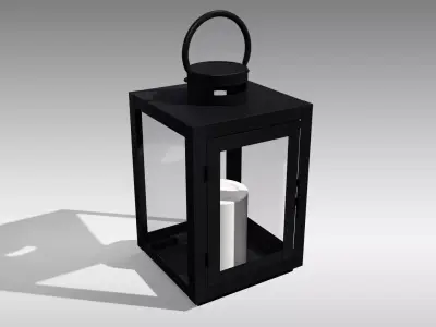 Metal Lantern 02 Low-poly 3D model