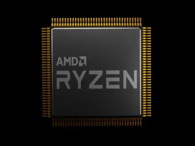chip-cpu amd ryzen processor 3D model