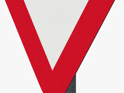 Road sign - Give way 3D model