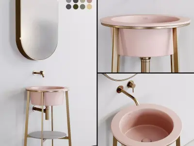 Ceramica Cielo Catino Tondo 2 Washbasin Low-poly 3D model