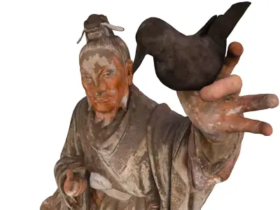 Deity Statue Sculpture12 3D model