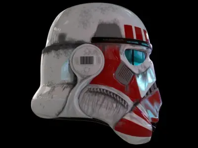 Shocktrooper Helmet High poly 3D model