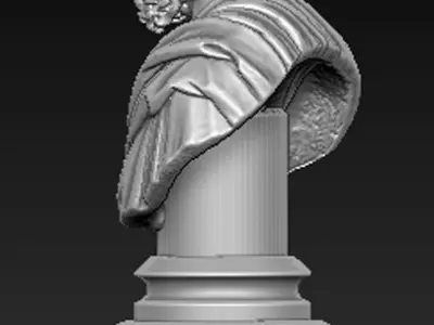 Roman Bust 2 3D model 3D print model