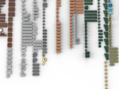 PixelBricks3D - Lego Christmas Holiday Main Street  3D print model