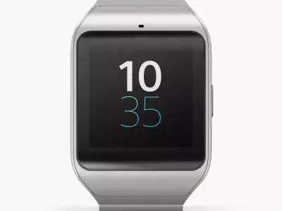Sony SmartWatch 3 Silver Low-poly 3D model