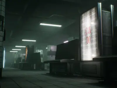 Subway Station Low-poly 3D model