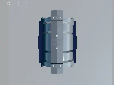 Sci-Fi Vault model Low-poly 3D model
