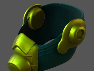 Gas mask helmet 3d model scifi Low-poly  Low-poly 3D model