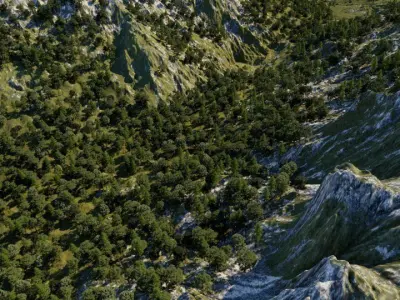 Mountain valley 3D model