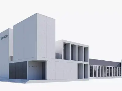 Convention Center Low-poly 3D model