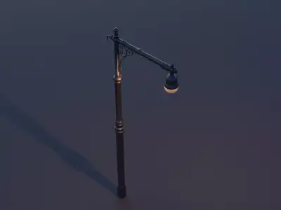 Street Lamp Old Post 3D model