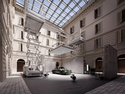 Photo Studio in Classical Atrium Interior by DUBYK 3D model