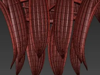 Cascading Chandeliers Noir 3D model