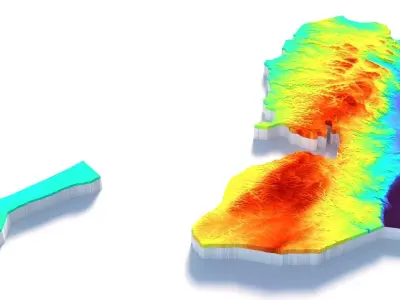 Palestine Terrain Country 3D model