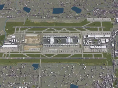 Taiwan - Taoyuan International Airport - TPE Low-poly 3D model