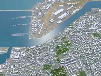 Ventspils Latvia Low-poly 3D model