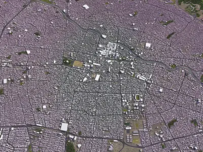 Tabriz - 3D City Model Low-poly 3D model