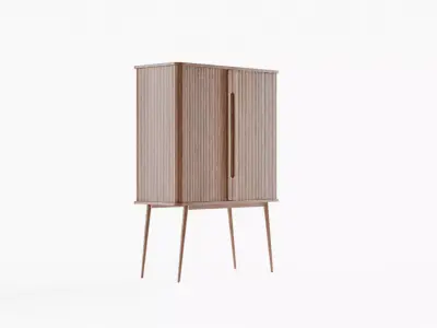 Bahut 2 sliding doors cabinet Wapong Series 3D model