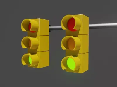 Traffic Light - Semafaro Low-poly 3D model