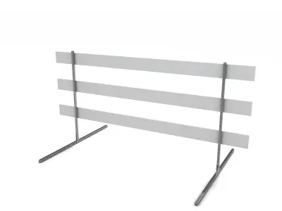 Steel Barricade 02 3D model