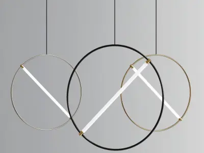 Ceiling Chandelier Pendant Suspension Collection 3D model