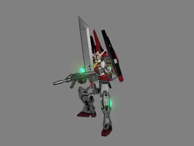 Attacker Gundam B 18 3D model