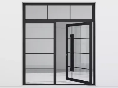 Aluminium door 222 3D model
