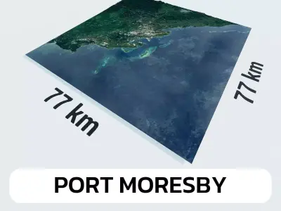 Port Moresby Papua New Guinea City Landscape 3D Model 3D model