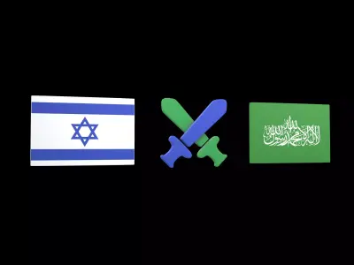 Israel VS Hamas War Icon v1 001 Low-poly 3D model