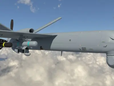 IHA - UAV ANKA-B-  TAI TUSAS 3D model