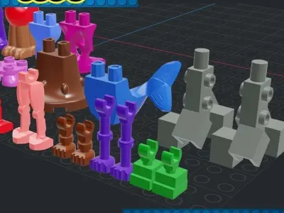 Lego - Minifigures Legs 3D print model