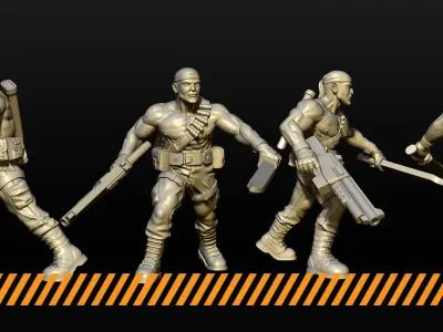Jungle Fighters team1 3D print model