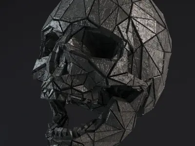 Sci-Fi Shapes - The Skull Low-poly 3D model