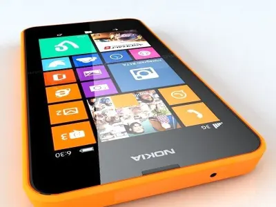  Nokia Lumia 630 Orange 3D model