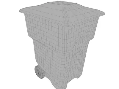 Recycle Bin Low-poly 3D model