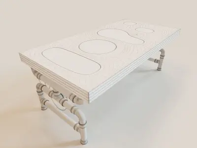 Parametric table TAB-ATOLL 3D model