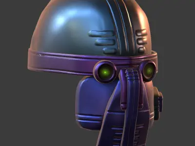 Gas mask helmet 3d model scifi Low-poly  Low-poly 3D model 273