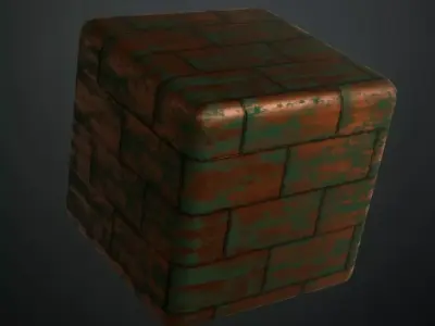 Var Metal Copper Roof PBR Seamless Texture
