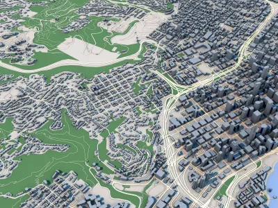 Portland City Oregon United States 3D model