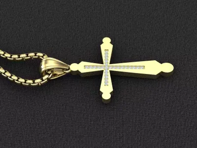 Cross Light Gold 3CP068 3DM STL 3D model