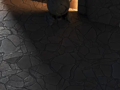 No11 Slate Floor Stone - PBR - 4K - PNG - Seamless Low-poly 3D model