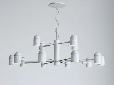 Chandelier Desi Loft Chandelier Double 3D model