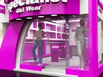 Cloth Shop and Store 3d Model 2018 - Vray 3D model