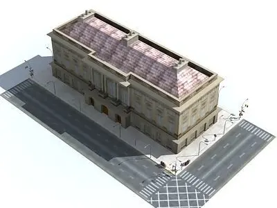 Low poly city block 10 Low-poly 3D model