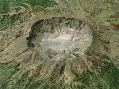 Crater Terrain 3D model