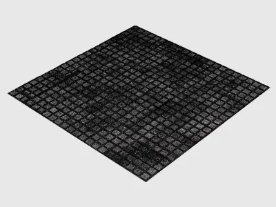 Square Tiled Sidewalk 3D model
