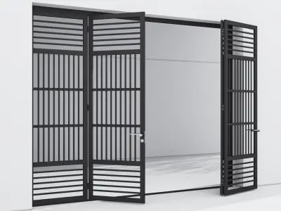 Aluminium door 53 3D model