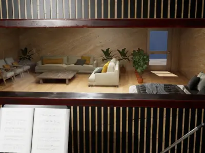 Sound Proof Studio Window Low-poly 3D model